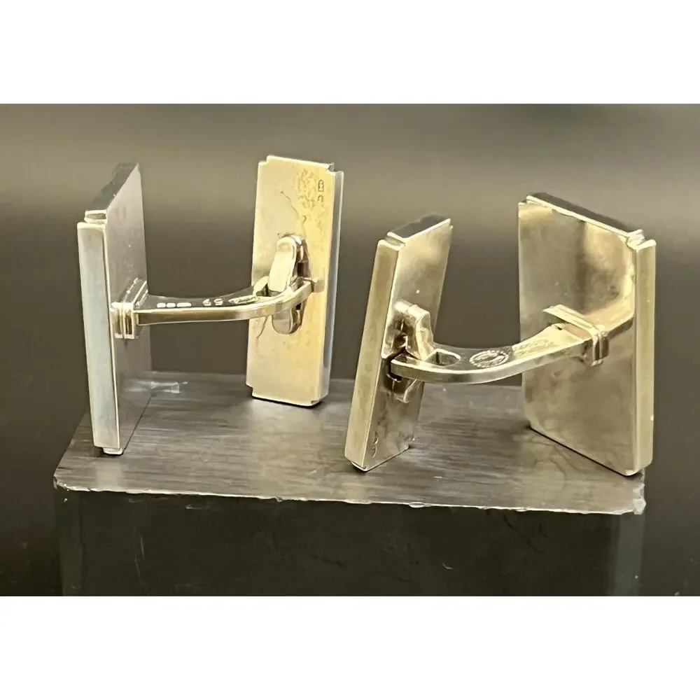 Georg Jensen Danish Denmark Sterling Silver and Gold Overlay Cufflinks No 59A